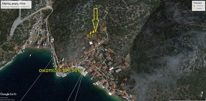 Land plot 823sqm for sale-Trikeri » Agia Kiriaki