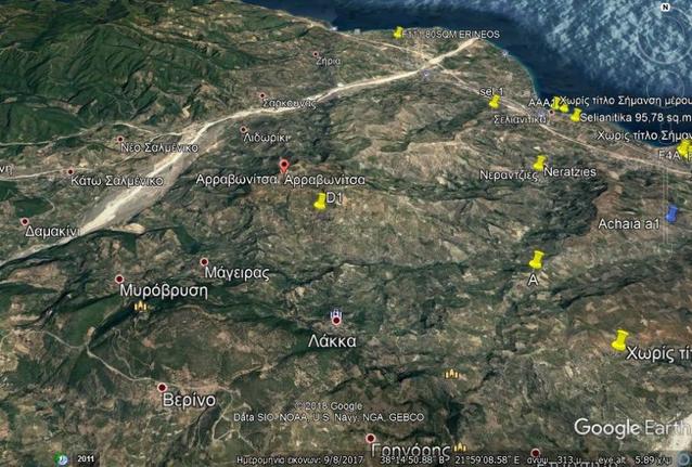 Land plot 1.000 sqm for sale, Achaia, Egialia