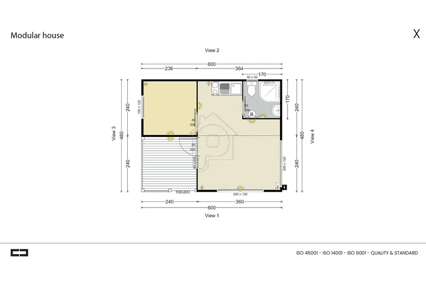 Prefabricated 30 sqm for sale, Zante, Arkadi